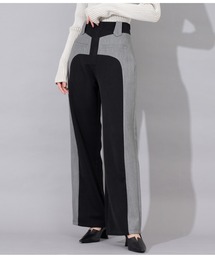Settimissimo | ITALYバイカラーデザイン フレアパンツ(その他パンツ)