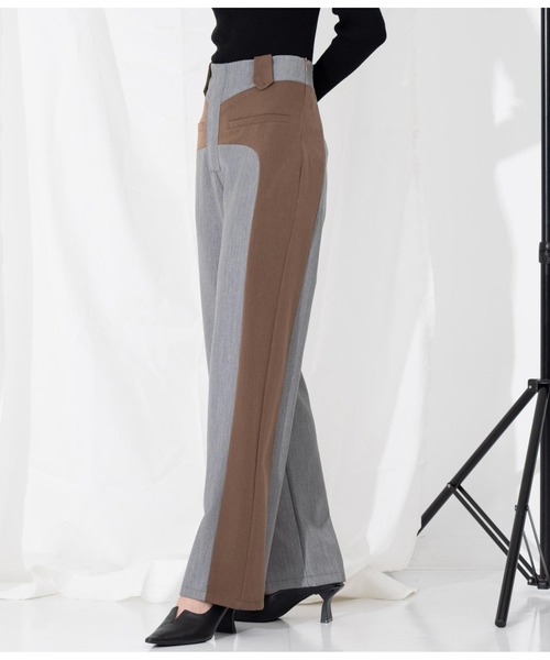 Settimissimo（セッティミッシモ）の「ITALYバイカラーデザイン フレアパンツ（その他パンツ・レディース・キャメル/ブラック・S）」の13枚目の写真