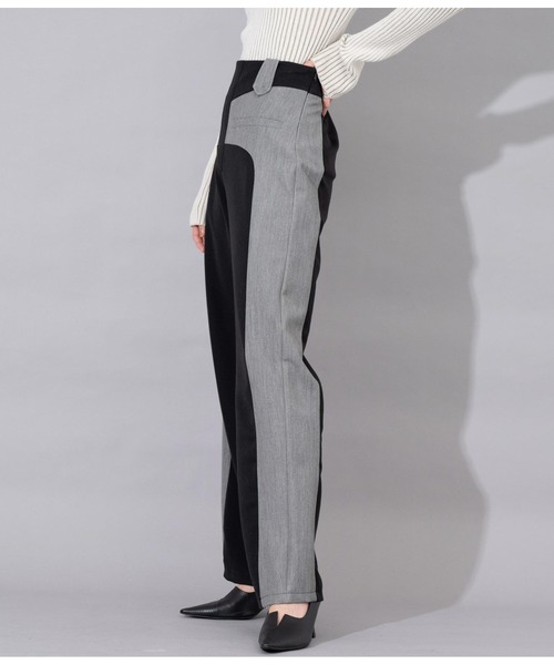 Settimissimo（セッティミッシモ）の「ITALYバイカラーデザイン フレアパンツ（その他パンツ・レディース・キャメル/ブラック・S）」の7枚目の写真