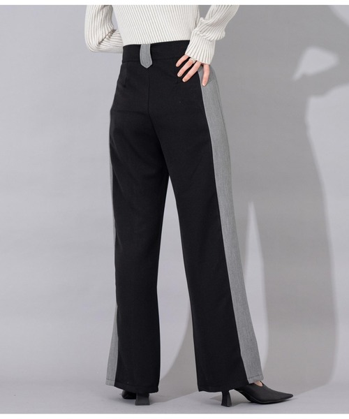 Settimissimo（セッティミッシモ）の「ITALYバイカラーデザイン フレアパンツ（その他パンツ・レディース・キャメル/ブラック・S）」の8枚目の写真