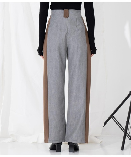 Settimissimo（セッティミッシモ）の「ITALYバイカラーデザイン フレアパンツ（その他パンツ・レディース・キャメル/ブラック・S）」の17枚目の写真