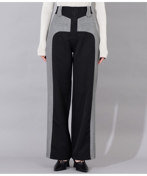 Settimissimo（セッティミッシモ）の「ITALYバイカラーデザイン フレアパンツ（その他パンツ・レディース・キャメル/ブラック・S）」の14枚目の写真