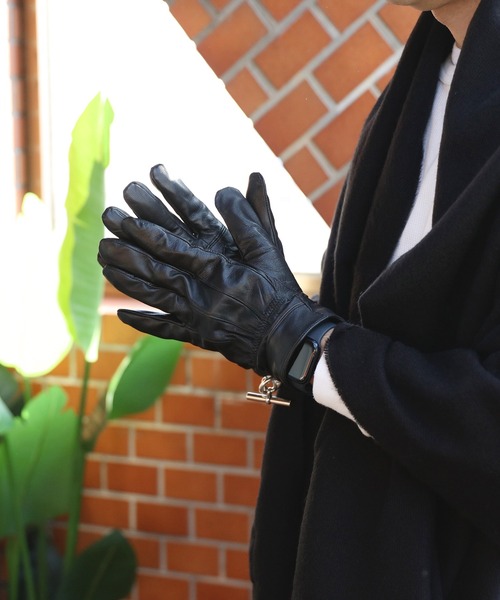 ８(eight)（エイト）の「シープレザー手袋2（手袋・メンズ・ブラック/ブラウン・FREE）」の3枚目の写真