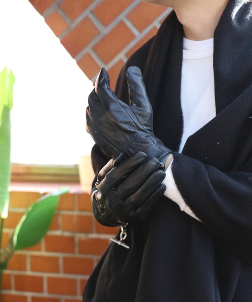 ８(eight)（エイト）の「シープレザー手袋2（手袋・メンズ・ブラック/ブラウン・FREE）」の4枚目の写真