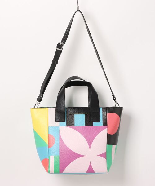 Desigual デシグアル ボアコート 幾何学柄
