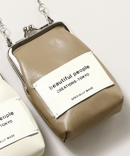 beautiful people(ビューティフルピープル)の「beautiful people mini clasp pouch 1000511960(ポーチ・レディース・ブラック/グレー/ベージュ/ホワイト・FREE)」の4枚目の写真
