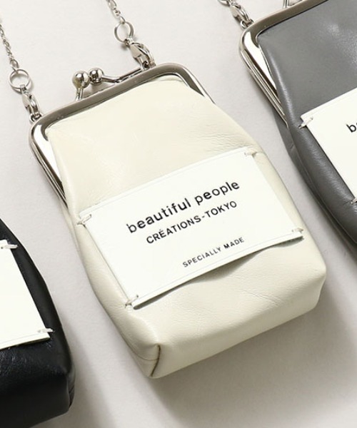 beautiful people(ビューティフルピープル)の「beautiful people mini clasp pouch 1000511960(ポーチ・レディース・ブラック/グレー/ベージュ/ホワイト・FREE)」の2枚目の写真