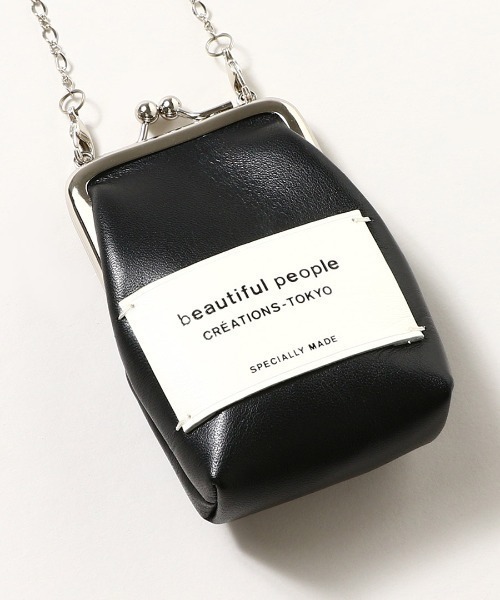 beautiful people(ビューティフルピープル)の「beautiful people mini clasp pouch 1000511960(ポーチ・レディース・ブラック/グレー/ベージュ/ホワイト・FREE)」の3枚目の写真