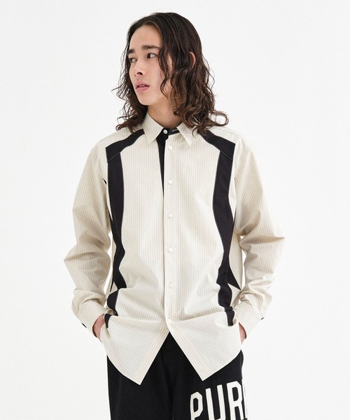 KHOKI / コッキ】Black patched shirt/ブラックパッチドシャツ 24ss-b 