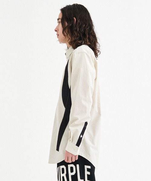 KHOKI / コッキ】Black patched shirt/ブラックパッチドシャツ 24ss-b