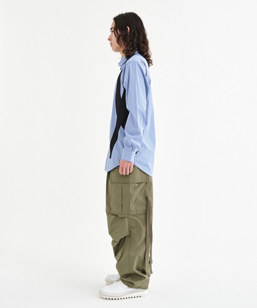 KHOKI / コッキ】Black patched shirt/ブラックパッチドシャツ 24ss-b 