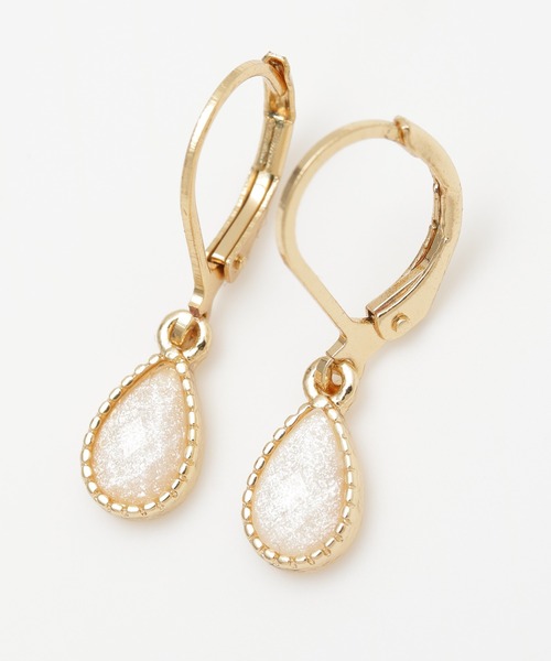 チャイハネ（チャイハネ）の「【チャイハネ】カラーティアーズピアス（ピアス（両耳用）・レディース・パープル/ブルー/ホワイト/ブラック/ライトピンク/イエロー/アクア/グリーン/ワイン/ブラウン・FREE）」の2枚目の写真