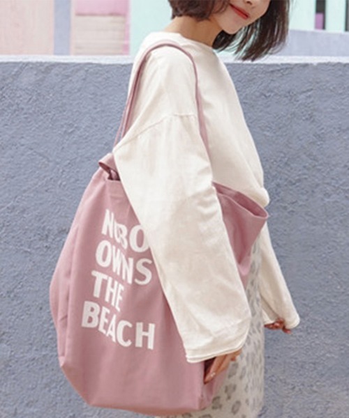 Miniministore（ミニミニストア）の「ロゴ キャンバス トートバッグ 2way（トートバッグ・レディース・ホワイト/アクア/アイボリー/ピンク/ブラック/グリーン/イエロー・FREE）」の7枚目の写真