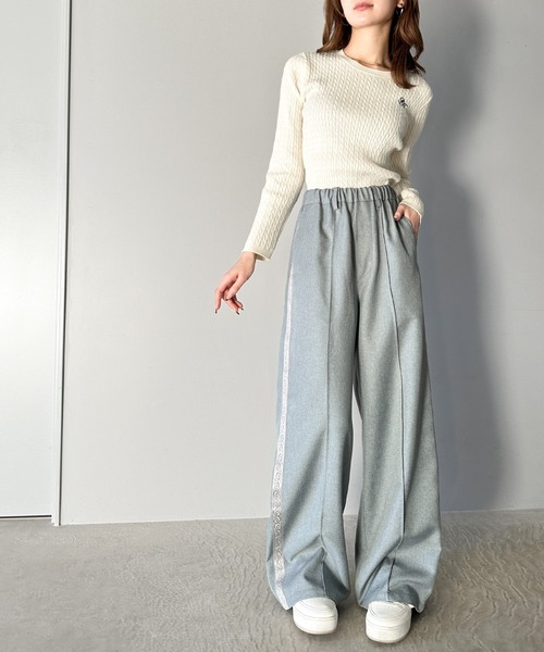 セール】《JaVaジャバコラボ》サイドラインでキレイ魅せ。ジャガード