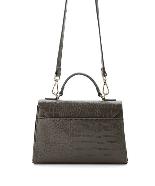 LILY BROWN（リリーブラウン）の「台形ハンドバッグ（ショルダーバッグ・レディース・チャコールグレー/イエロー/ホワイト・FREE）」の7枚目の写真