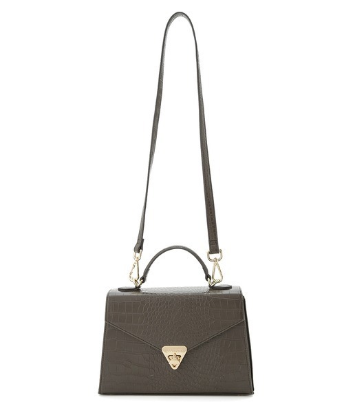 LILY BROWN（リリーブラウン）の「台形ハンドバッグ（ショルダーバッグ・レディース・チャコールグレー/イエロー/ホワイト・FREE）」の9枚目の写真