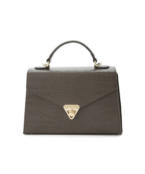 LILY BROWN（リリーブラウン）の「台形ハンドバッグ（ショルダーバッグ・レディース・チャコールグレー/イエロー/ホワイト・FREE）」の10枚目の写真