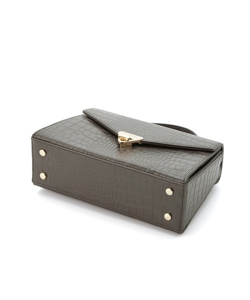 LILY BROWN（リリーブラウン）の「台形ハンドバッグ（ショルダーバッグ・レディース・チャコールグレー/イエロー/ホワイト・FREE）」の11枚目の写真