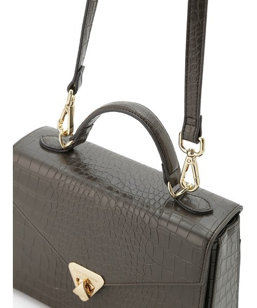 LILY BROWN（リリーブラウン）の「台形ハンドバッグ（ショルダーバッグ・レディース・チャコールグレー/イエロー/ホワイト・FREE）」の13枚目の写真