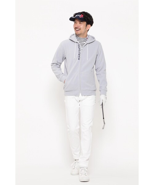 PEARLY GATES コットンストレッチ ツイル表ピーチ 5ポケットスカート