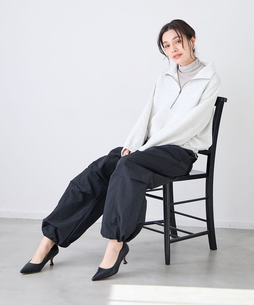 BAYFLOW（ベイフロー）の「ギャザーウエストパンツ（その他パンツ・レディース・ブラック/アイボリー/パープル・SMALL/MEDIUM）」の6枚目の写真