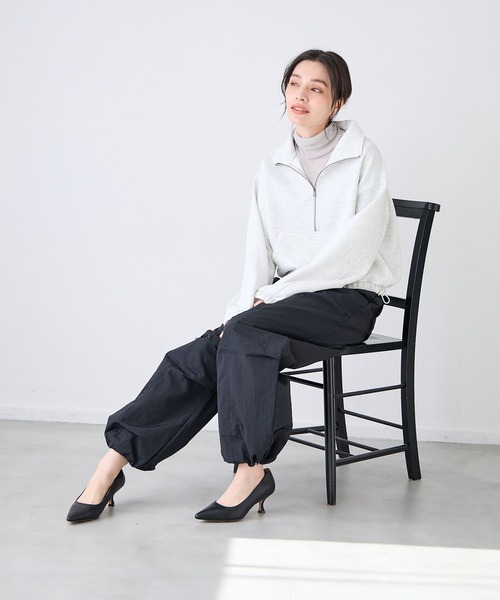 BAYFLOW（ベイフロー）の「ギャザーウエストパンツ（その他パンツ・レディース・ブラック/アイボリー/パープル・SMALL/MEDIUM）」の7枚目の写真