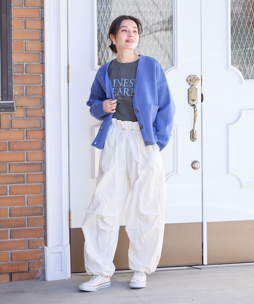 BAYFLOW（ベイフロー）の「ギャザーウエストパンツ（その他パンツ・レディース・ブラック/アイボリー/パープル・SMALL/MEDIUM）」の10枚目の写真