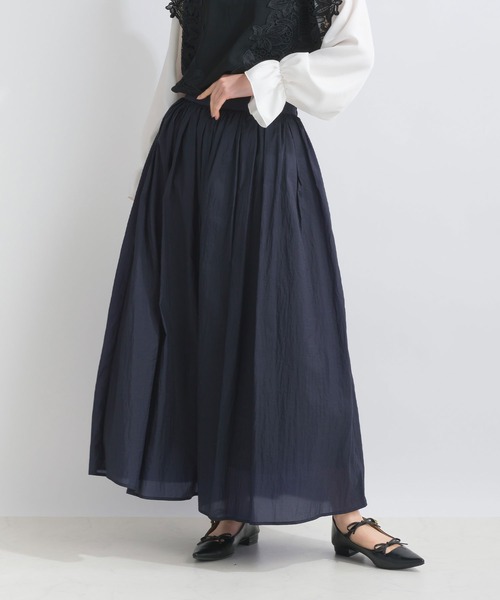 PICCIN(ピッチン)の「シアーオーガンギャザースカート(スカート・レディース・ネイビー/ブルー/イエロー・M)」の3枚目の写真