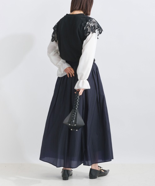 PICCIN(ピッチン)の「シアーオーガンギャザースカート(スカート・レディース・ネイビー/ブルー/イエロー・M)」の10枚目の写真