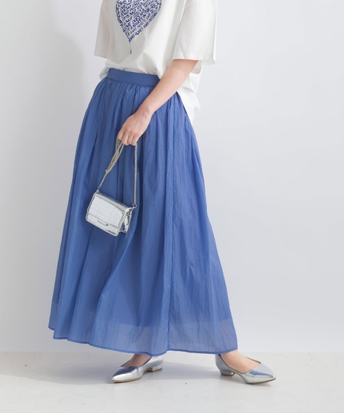 PICCIN(ピッチン)の「シアーオーガンギャザースカート(スカート・レディース・ネイビー/ブルー/イエロー・M)」の13枚目の写真
