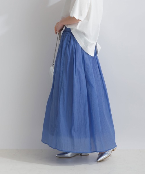 PICCIN(ピッチン)の「シアーオーガンギャザースカート(スカート・レディース・ネイビー/ブルー/イエロー・M)」の14枚目の写真