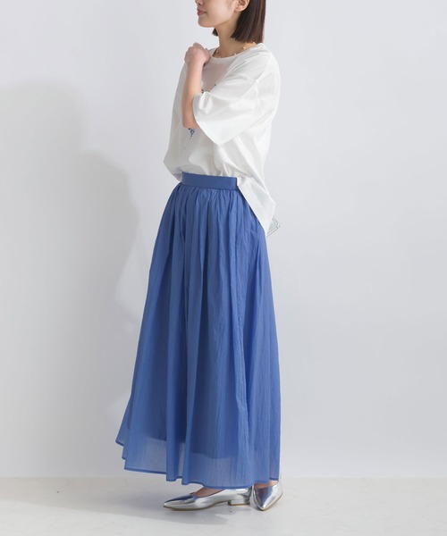 PICCIN(ピッチン)の「シアーオーガンギャザースカート(スカート・レディース・ネイビー/ブルー/イエロー・M)」の12枚目の写真