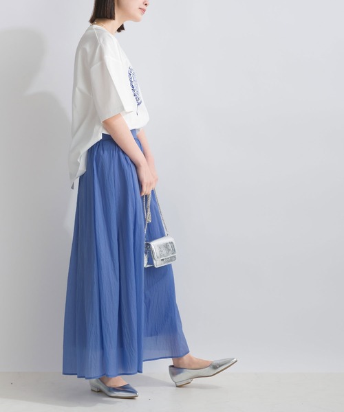 PICCIN(ピッチン)の「シアーオーガンギャザースカート(スカート・レディース・ネイビー/ブルー/イエロー・M)」の18枚目の写真