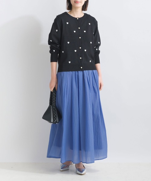 PICCIN(ピッチン)の「シアーオーガンギャザースカート(スカート・レディース・ネイビー/ブルー/イエロー・M)」の19枚目の写真