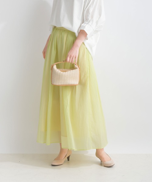 PICCIN(ピッチン)の「シアーオーガンギャザースカート(スカート・レディース・ネイビー/ブルー/イエロー・M)」の22枚目の写真