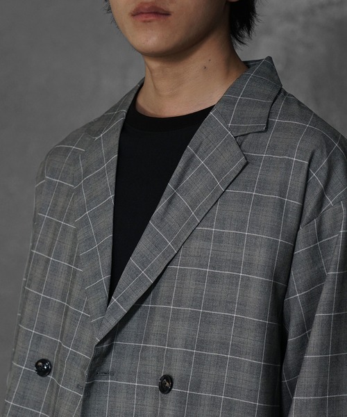 MinoriTY】ストレッチ付ルーズテーラードジャケット メンズ ライト