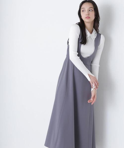 NATURAL BEAUTY BASIC（ナチュラルビューティーベーシック）の「◇カットワークカラーリブニット（ニット/セーター・レディース・ブラック系その他/オフホワイト/ベージュ系その他・FREE）」の19枚目の写真