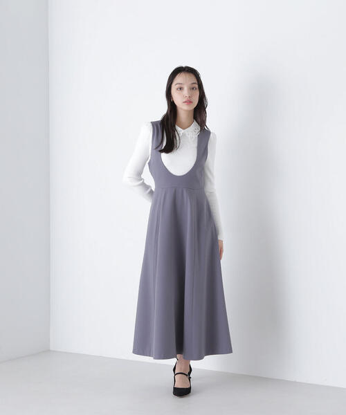 NATURAL BEAUTY BASIC（ナチュラルビューティーベーシック）の「◇カットワークカラーリブニット（ニット/セーター・レディース・ブラック系その他/オフホワイト/ベージュ系その他・FREE）」の13枚目の写真