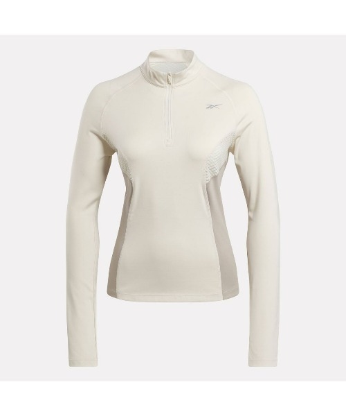 Reebok（リーボック）の「ランニング 1/4 ジップトップ / RUNNING 1/4 ZIP TOP（その他トップス・レディース・ブラック/ライトベージュ・LARGE/MEDIUM/SMALL/XX-LARGE/X-LARGE/X-SMALL）」の9枚目の写真