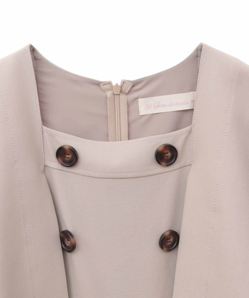 31 Sons de mode（トランテアン　ソン　ドゥ　モード）の「麻調合繊ワンピース（ワンピース・レディース・クリーム/ベージュ/ネイビー・38/36）」の18枚目の写真