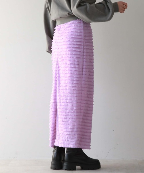 archives(アルシーヴ)の「カットフリルタイトスカート(スカート・レディース・ブルー/オフホワイト/ブラック/ラベンダー・MEDIUM)」の14枚目の写真