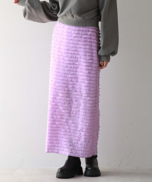 archives(アルシーヴ)の「カットフリルタイトスカート(スカート・レディース・ブルー/オフホワイト/ブラック/ラベンダー・MEDIUM)」の15枚目の写真