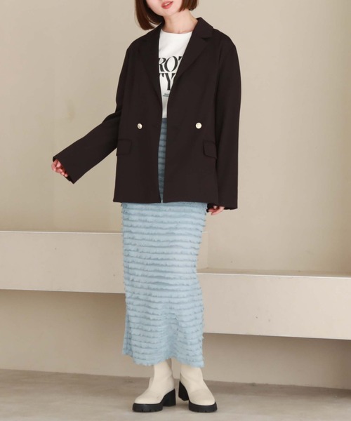 archives(アルシーヴ)の「カットフリルタイトスカート(スカート・レディース・ブルー/オフホワイト/ブラック/ラベンダー・MEDIUM)」の17枚目の写真