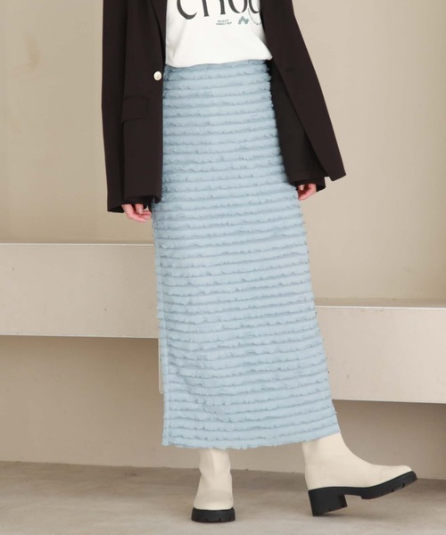 archives(アルシーヴ)の「カットフリルタイトスカート(スカート・レディース・ブルー/オフホワイト/ブラック/ラベンダー・MEDIUM)」の20枚目の写真