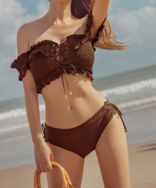 【Montce】フリル＆カットアウト♡大人フェミニン水着 Fit-focused swimwear // designed to inspire confidence