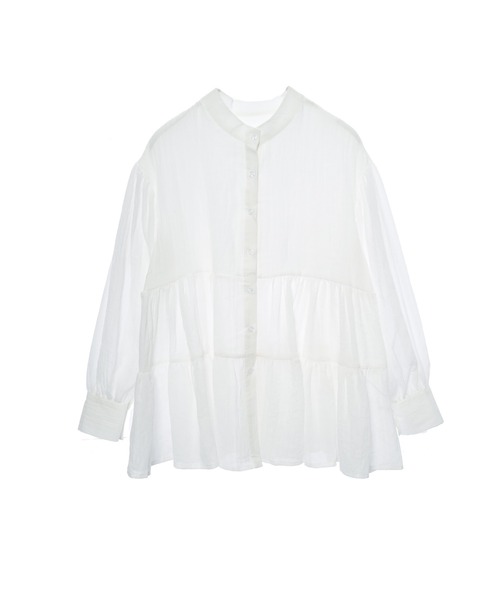 Edit Sheen（エディットシーン）の「コットンティアードブラウス（シャツ/ブラウス・レディース・ホワイト/ブラック/ブルー・M）」の16枚目の写真