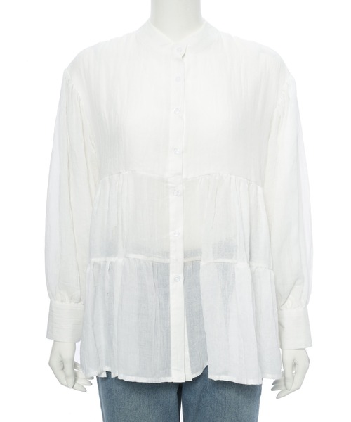 Edit Sheen（エディットシーン）の「コットンティアードブラウス（シャツ/ブラウス・レディース・ホワイト/ブラック/ブルー・M）」の17枚目の写真