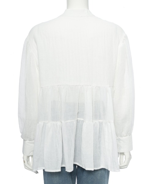 Edit Sheen（エディットシーン）の「コットンティアードブラウス（シャツ/ブラウス・レディース・ホワイト/ブラック/ブルー・M）」の19枚目の写真