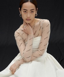 JOSE MOON | SHEER MONOGRAM TOPS/シアーモノグラムトップス(Tシャツ/カットソー)