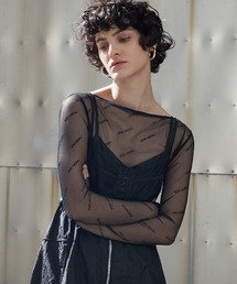 JOSE MOON | SHEER MONOGRAM TOPS/シアーモノグラムトップス(Tシャツ/カットソー)